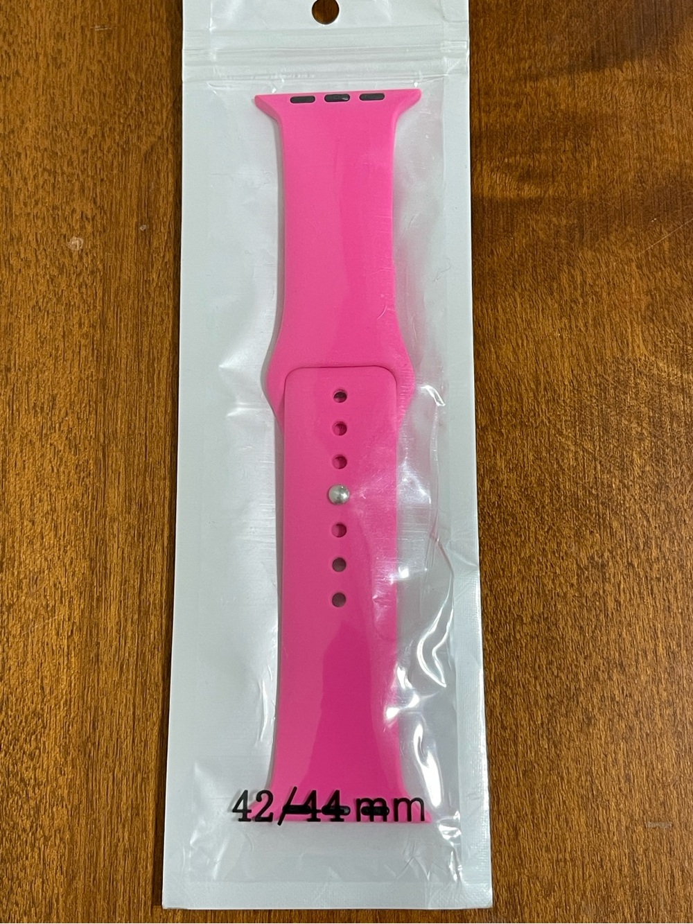 Hot Pink Silicone Replacement Watch Band Strap 42/44 mm for Apple Watch NEW - Picture 1 of 4